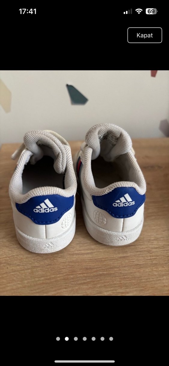 Adidas Cırt Cırtlı Beyaz Unisex Çocuk Spor Ayakkabı - Görsel 2