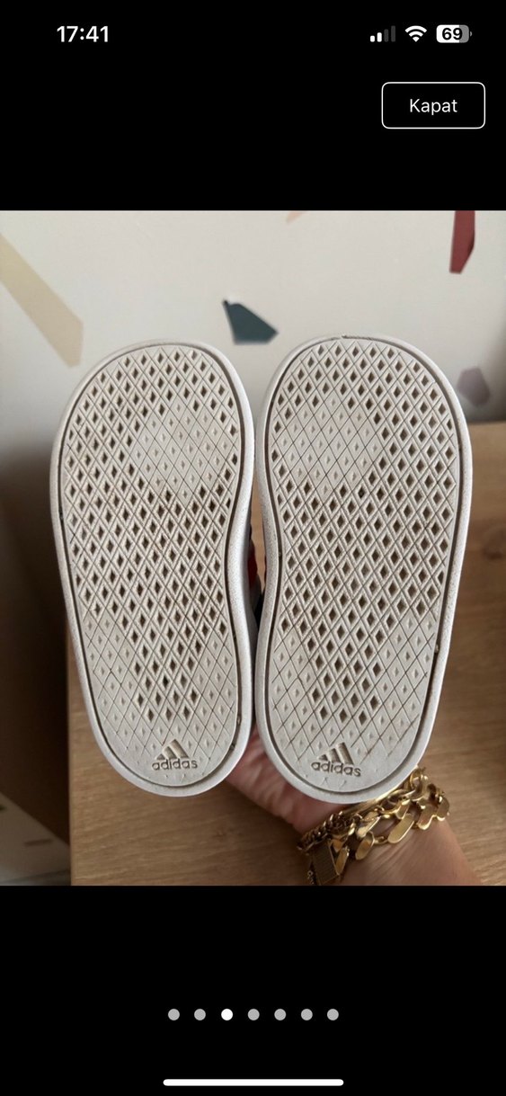 Adidas Cırt Cırtlı Beyaz Unisex Çocuk Spor Ayakkabı - Görsel 3