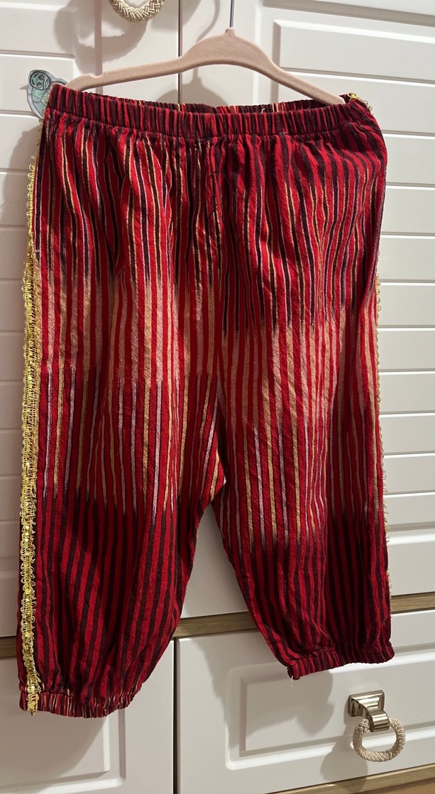 Bordo Nakışlı Bohem Çocuk Kostümü - Görsel 2