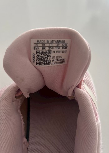 25 Beden Kız Çocuk Pembe Adidas Spor Ayakkabı