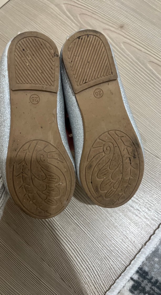 Kız Çocuk Gri Fiyonklu Bale Ayakkabısı - Görsel 2