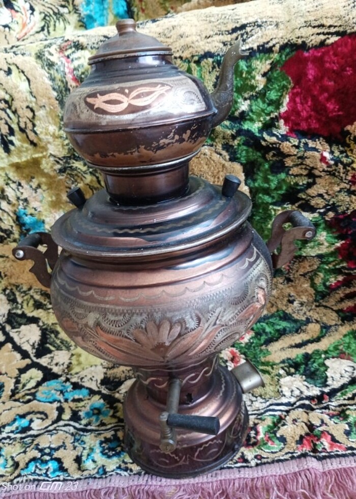 Bakır antika semaver  - Görsel 3