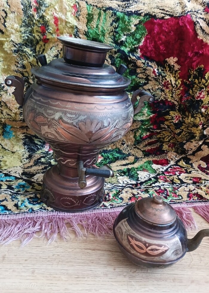 Bakır antika semaver  - Görsel 4