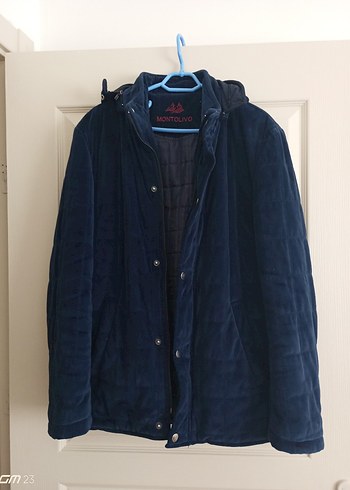 Erkek Lacivert Midi Boy Düğmeli Mont - Görsel 2