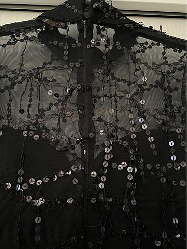 Bel Şerit Pullu Kalem Abiye - Görsel 5