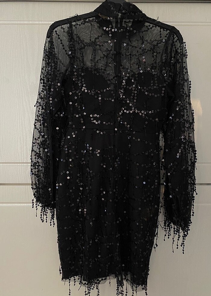 Bel Şerit Pullu Kalem Abiye - Görsel 4