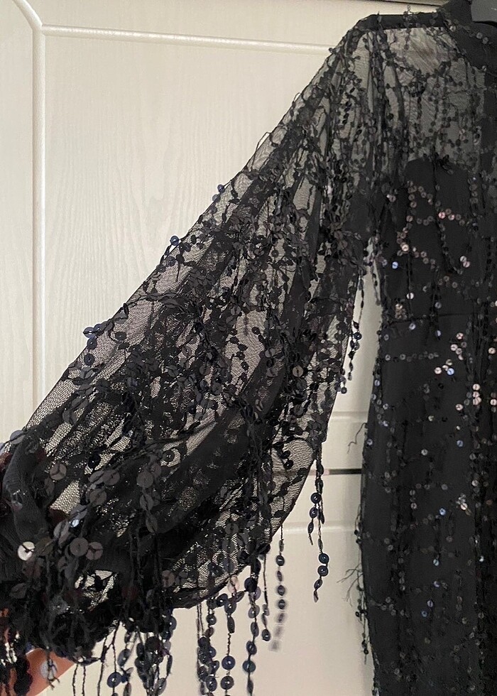 Bel Şerit Pullu Kalem Abiye - Görsel 2