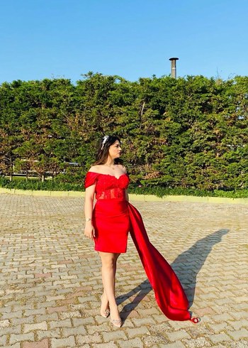 Kırmızı Şık Abiye - Görsel 2