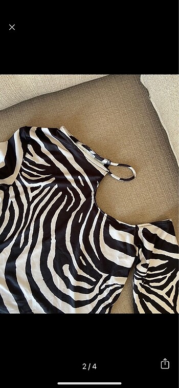 Bershka Bershka Zebra Crop Top