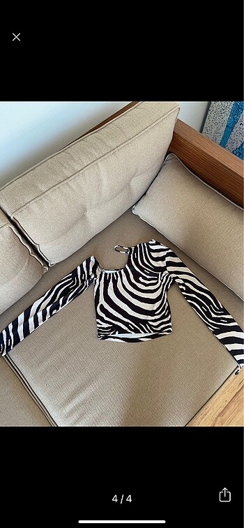 s Beden çeşitli Renk Bershka Zebra Crop Top