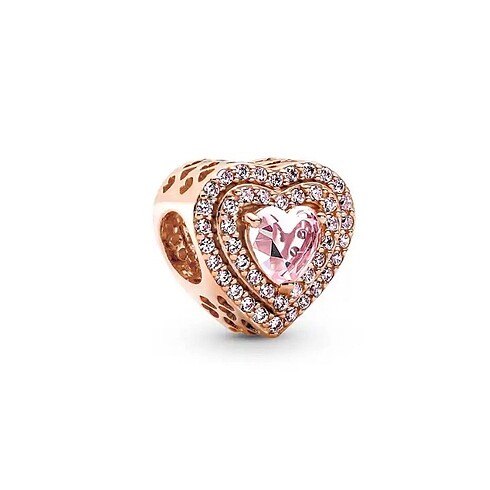 Pandora rose taşlı kalp charm