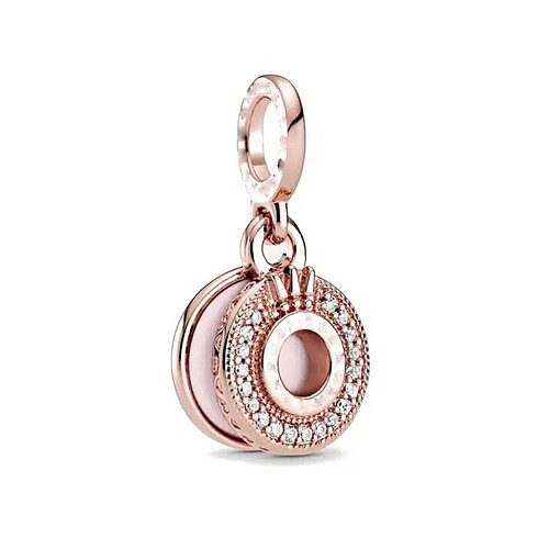 Pandora rose gold çift sallantılı charm