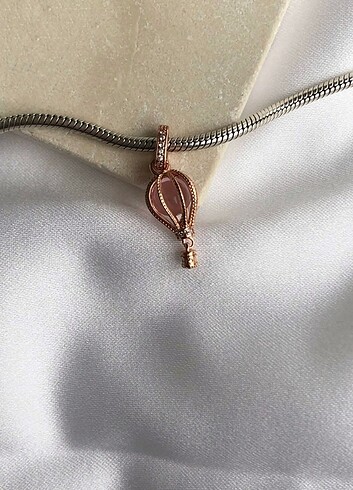 Beden Rose Işıltılı Sıcak Hava Balonu Charm