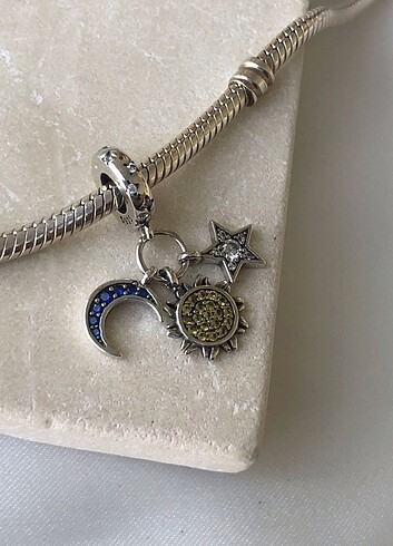  Beden Işıltılı gökyüzü üçlü sallantılı charm