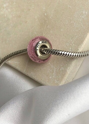  Beden pembe Renk Pembe murano cam charm
