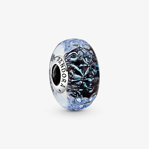 Okyanus mavi murano cam charm