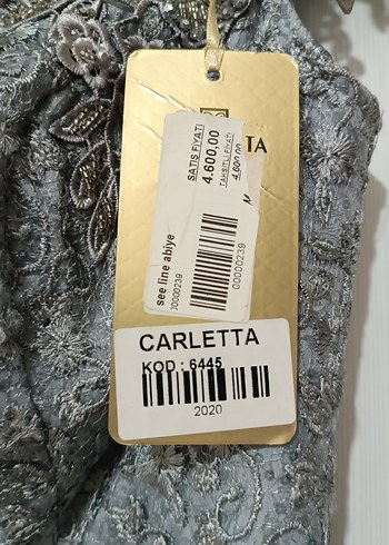 Gri Nakışlı Uzun Straplez Abiye Elbise - Görsel 7