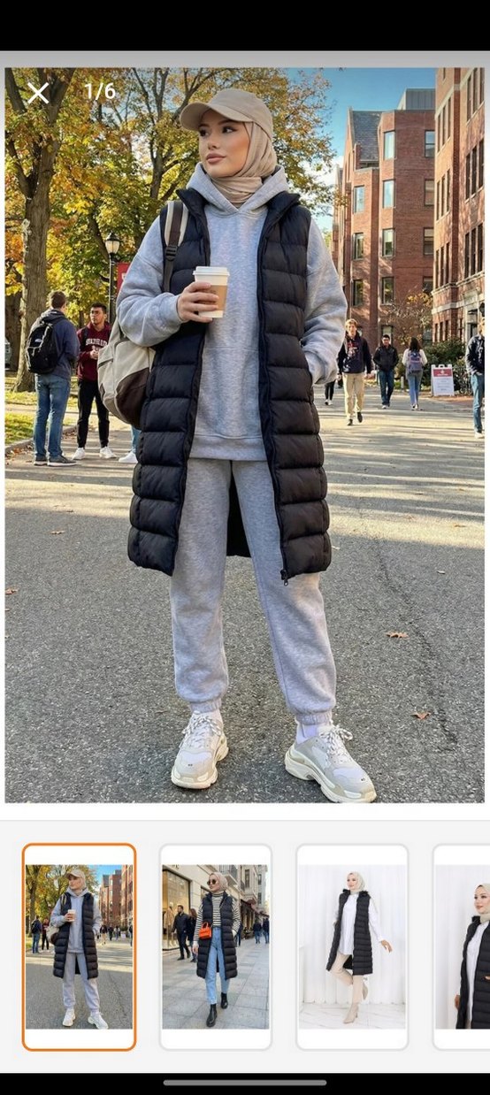 Siyah Kapitone Midi Kadın Yelek - Görsel 2