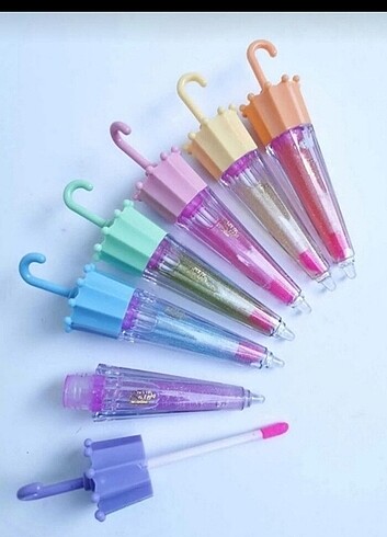 Pembe simli gloss