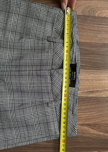 Gri Kareli Kadın Kumaş Pantolon - Görsel 7