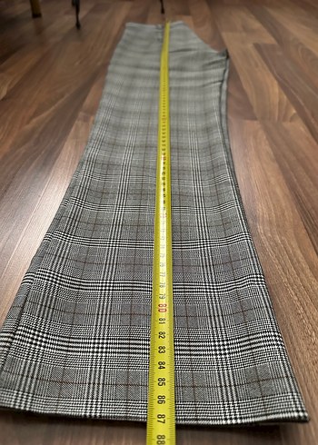 Gri Kareli Kadın Kumaş Pantolon - Görsel 6