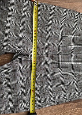 Gri Kareli Kadın Kumaş Pantolon - Görsel 8