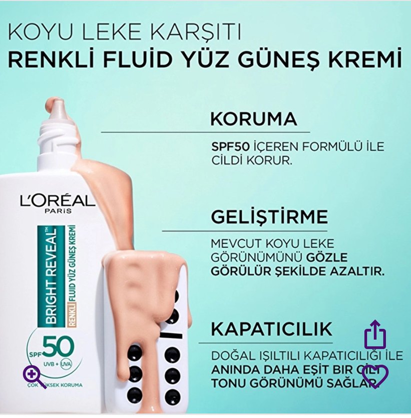 L'Oréal Bright Reveal SPF 50 Yüz Kremi - Görsel 2