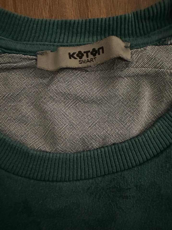 Erkek Koyu Yeşil Bisiklet Yaka Sweatshirt - Görsel 5