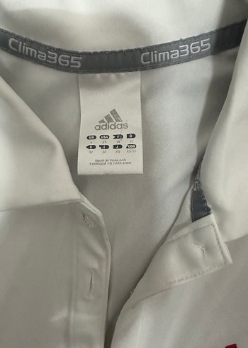 Adidas Beyaz Kırmızı Kısa Kollu Polo Tişört - Görsel 2