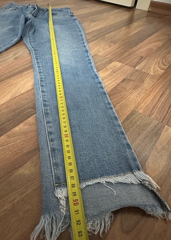 Lacivert Midi Kadın Denim Jean - Görsel 3