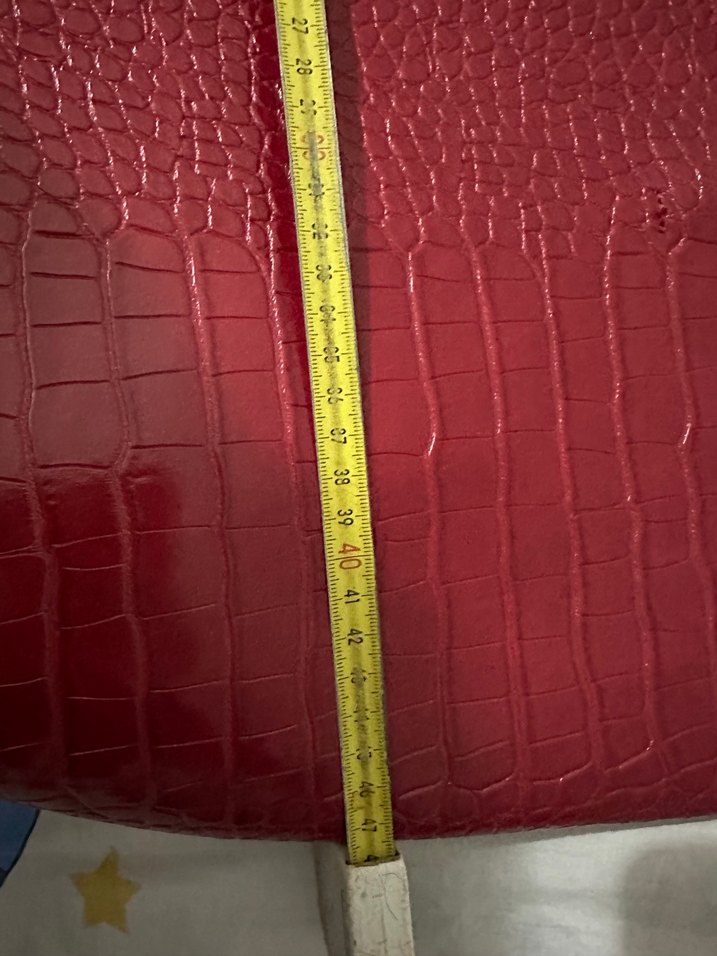 Zara Kırmızı Parlak Yılan Desenli Deri Kadın Çanta - Görsel 5