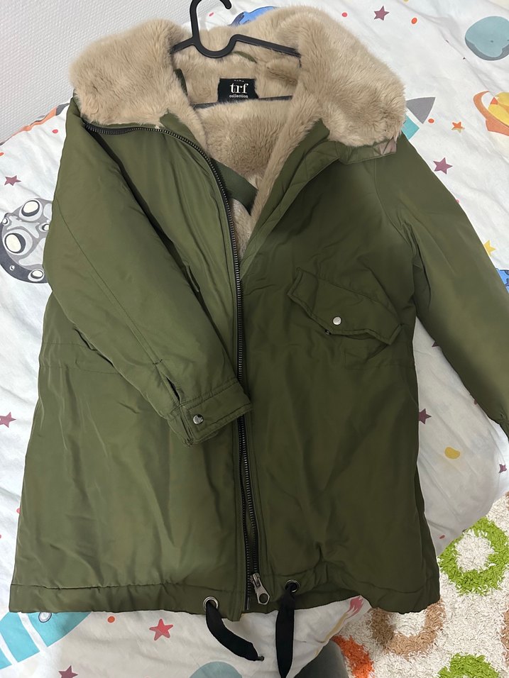 Zara Kapüşonlu, Kürklü Kadın Kışlık Mont - TRF - Görsel 4