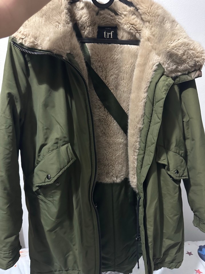 Zara Kapüşonlu, Kürklü Kadın Kışlık Mont - TRF - Görsel 3