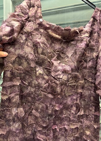 xl Beden Bordo Drapeli Uzun Bohem Elbise