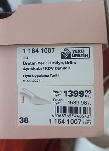 Graceland 38 no beyaz topuklu ayakkabı  - Görsel 6