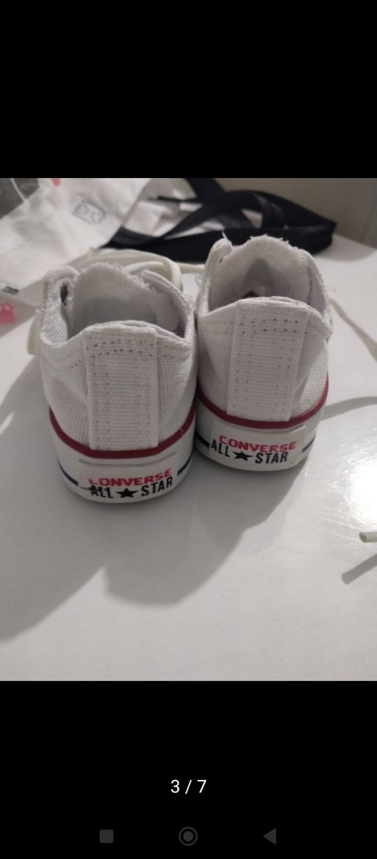 Kız Çocuk Beyaz Converse All Star Spor Ayakkabı - Görsel 3