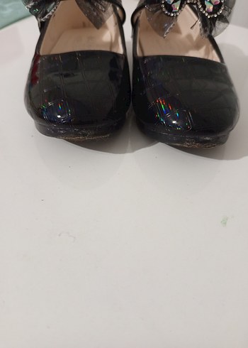 Kız Çocuk Siyah Rugan Fiyonklu Babet - Görsel 10