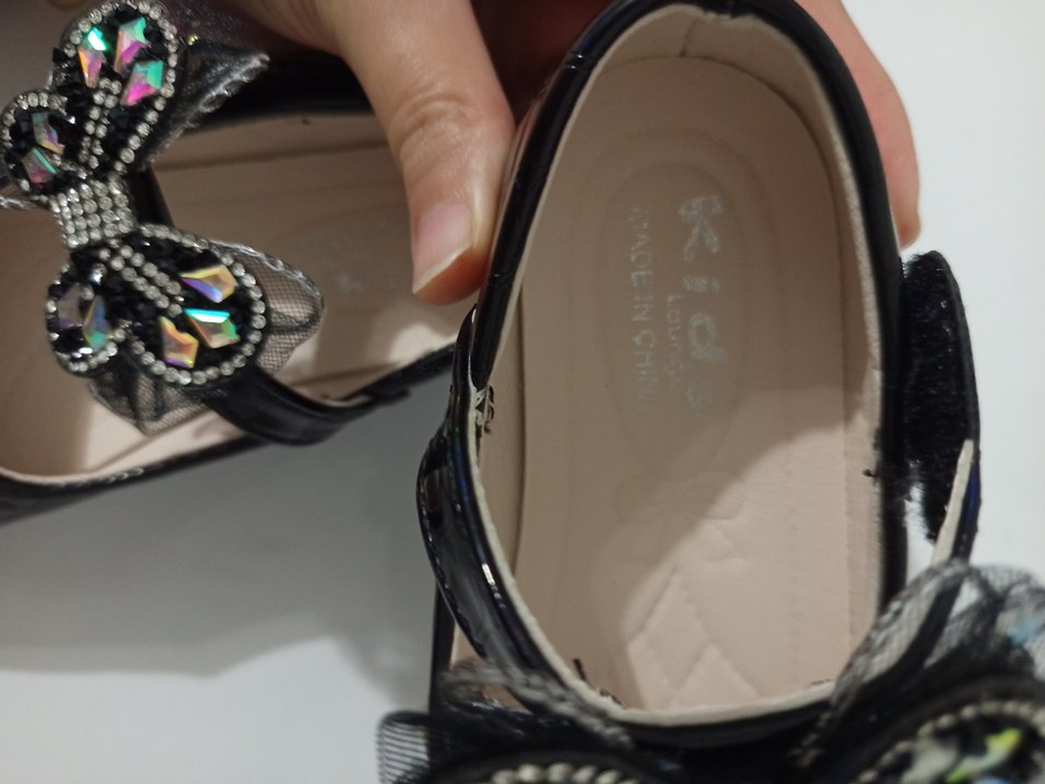 Kız Çocuk Siyah Rugan Fiyonklu Babet - Görsel 5