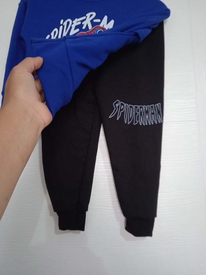 Erkek Çocuk Spider-Man Baskılı Mavi Sweatshirt - Görsel 5