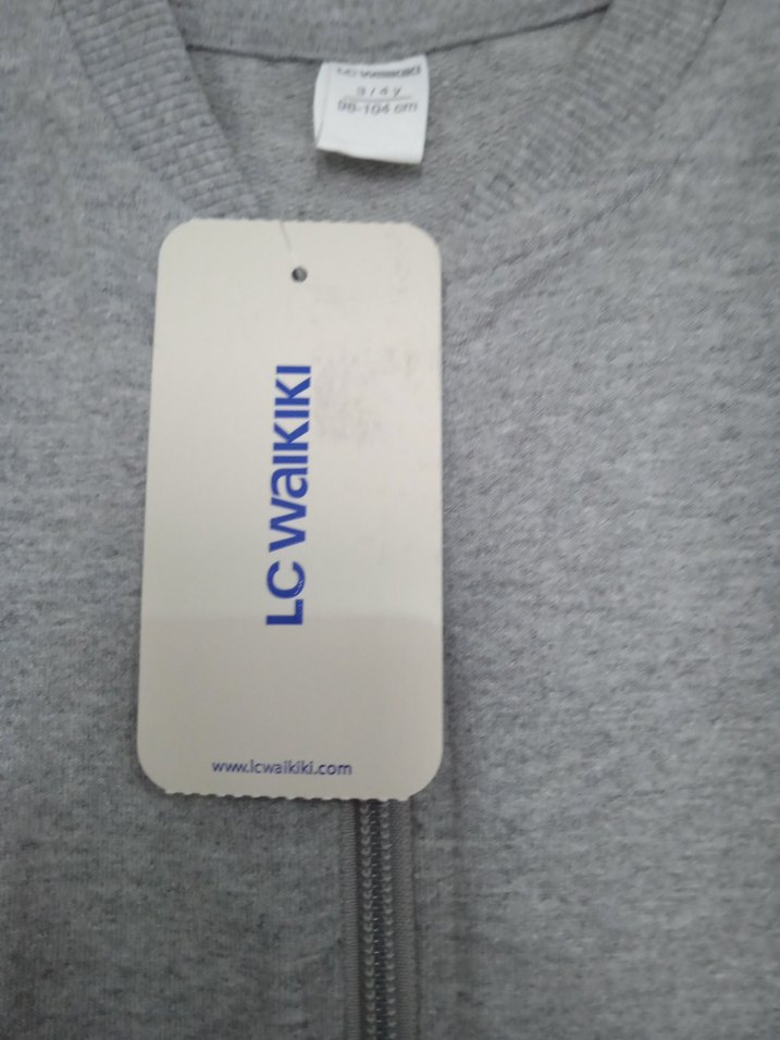 Erkek Çocuk Gri Fermuarlı Yelek - Görsel 2