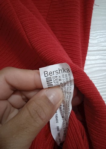 s Beden Kolsuz Kırmızı Midi Elbise