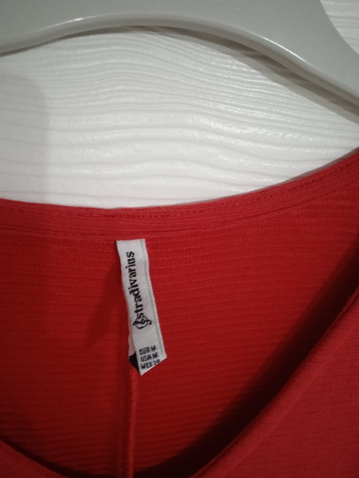 Kolsuz Kırmızı Midi Elbise - Görsel 4