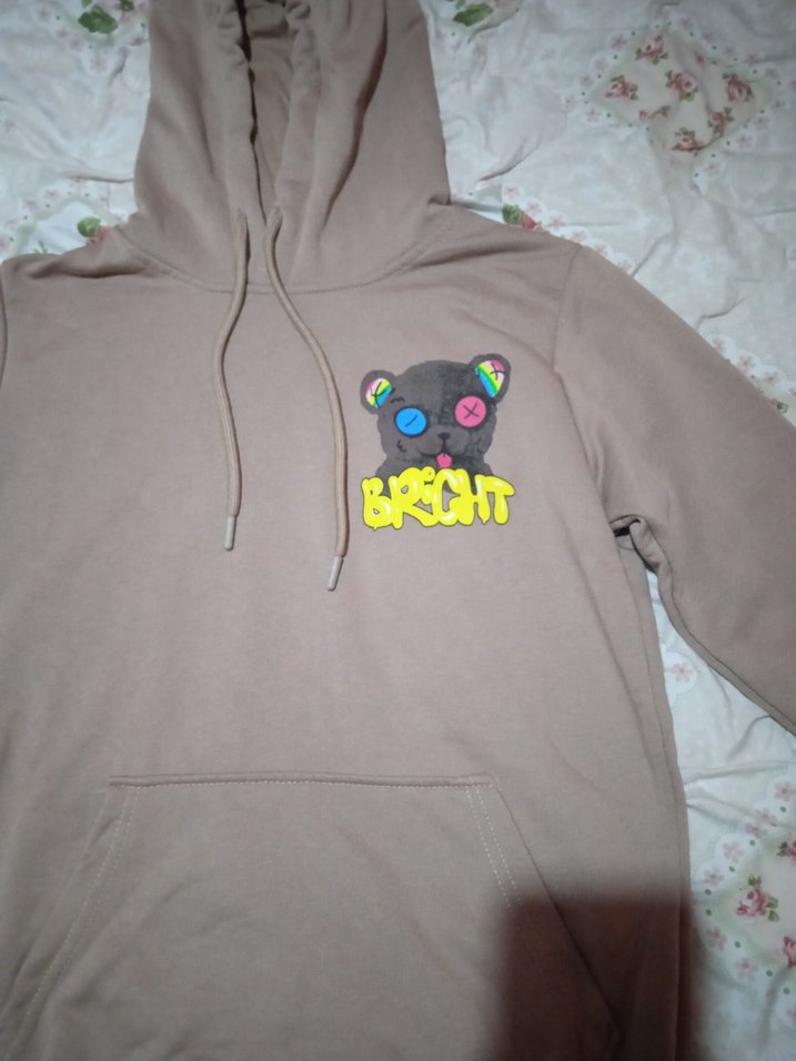 Düğmeli Kapüşonlu Kahverengi Sweatshirt - Görsel 2