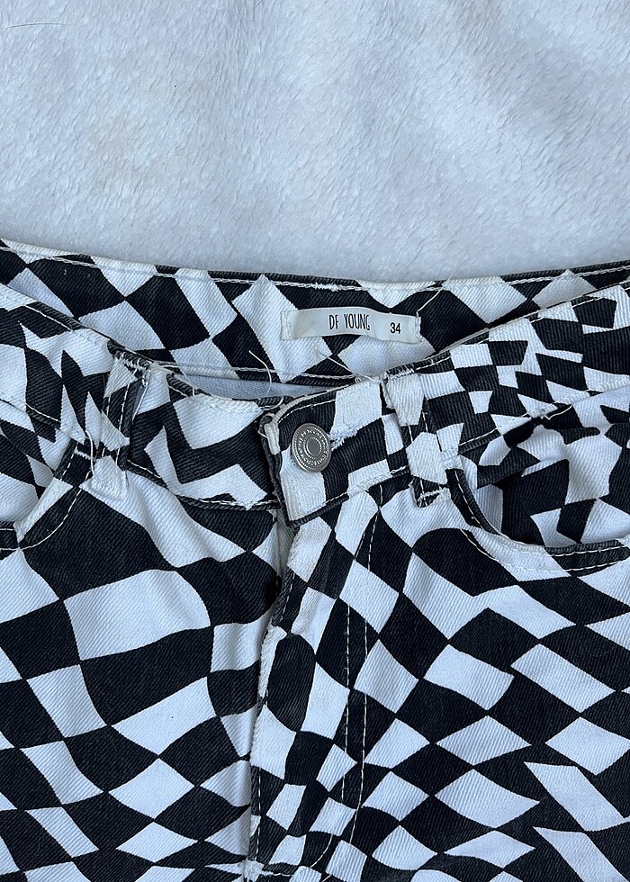 defacto kareli pantolon - Görsel 3