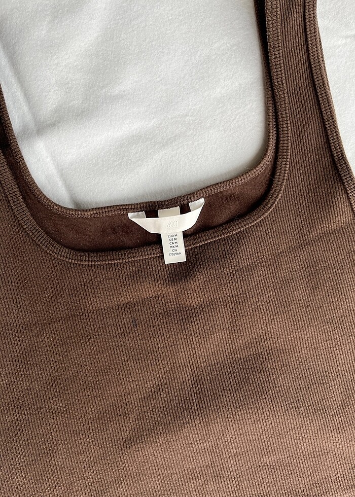 H&M kahverengi kolsuz üst - Görsel 3