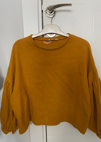 Sarı Uzun Kollu Salaş Kadın Sweatshirt