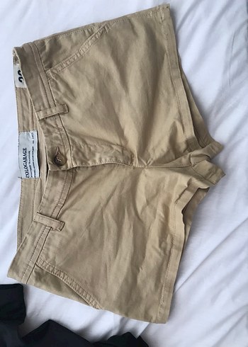 vintage Bej Kadın Mini Şort