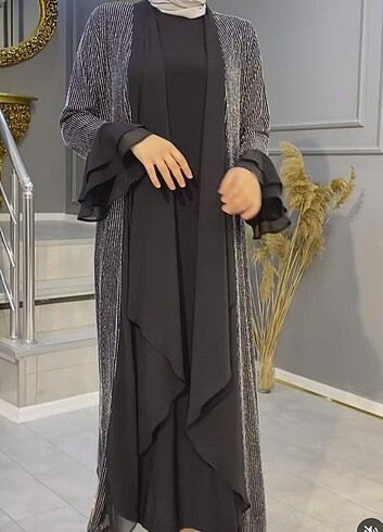 Diğer Siyah parıltılı abaya 