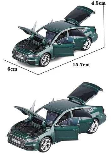 JKM JackieKim 1/32 ölçek [15.7 cm] Audi A7 /Diecast Yurtdışından - Görsel 15