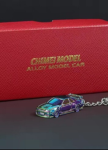 Beden 1/64 ölçekli GTR R34 /Metal döküm anahtarlık